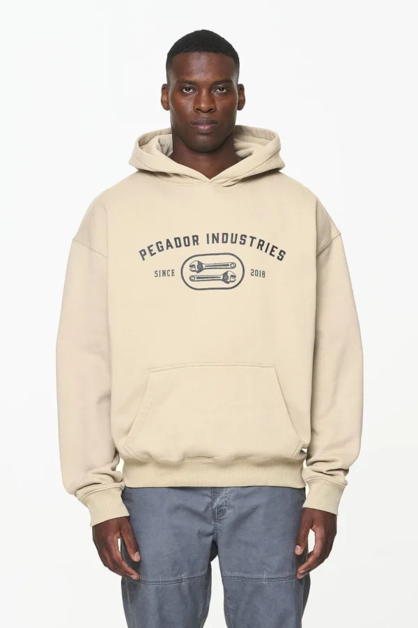Comet Oversized Hoodie Vintage Washed Kingdom Beige