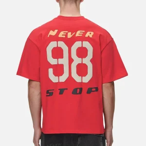 Corey Boxy Tee Washed Red-1