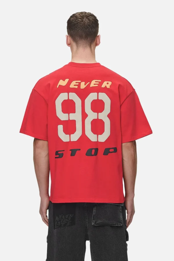 Corey Boxy Tee Washed Red-1