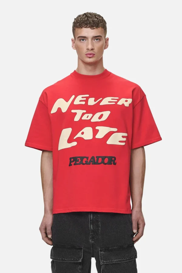 Corey Boxy Tee Washed Red