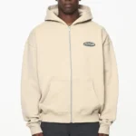 County Oversized Sweat Jacket Vintage Washed Kingdom Beige-1