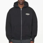 County Oversized Sweat Jacket Vintage Washed Onyx Black