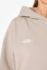 Crissy Oversized Hoodie Washed Dark Stone-2