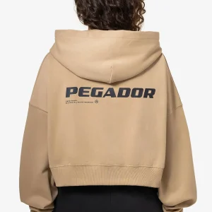 Culla Logo Cropped Zip Hoodie Vintage Washed Espresso Black-1