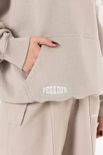 Pegador Debbie Oversized Washed Dark Stone Hoodie - Image 2