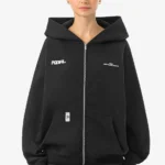 Pegador Dee Oversized Washed Black Sweat Jacket