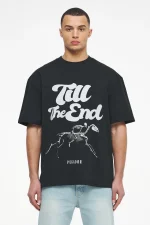 Dinmont Oversized Tee Vintage Washed Black Ink