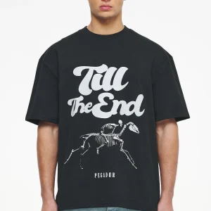 Dinmont Oversized Tee Vintage Washed Black Ink