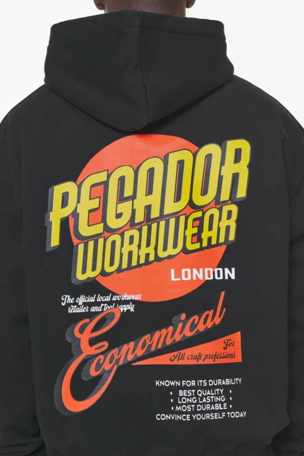Docks Oversized Hoodie Vintage Washed Onyx Black-2