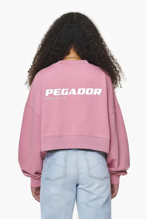 Dorothy Cropped Oversized Sweater Vintage Washed Rust Pink-1