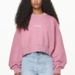 Dorothy Cropped Oversized Sweater Vintage Washed Rust Pink