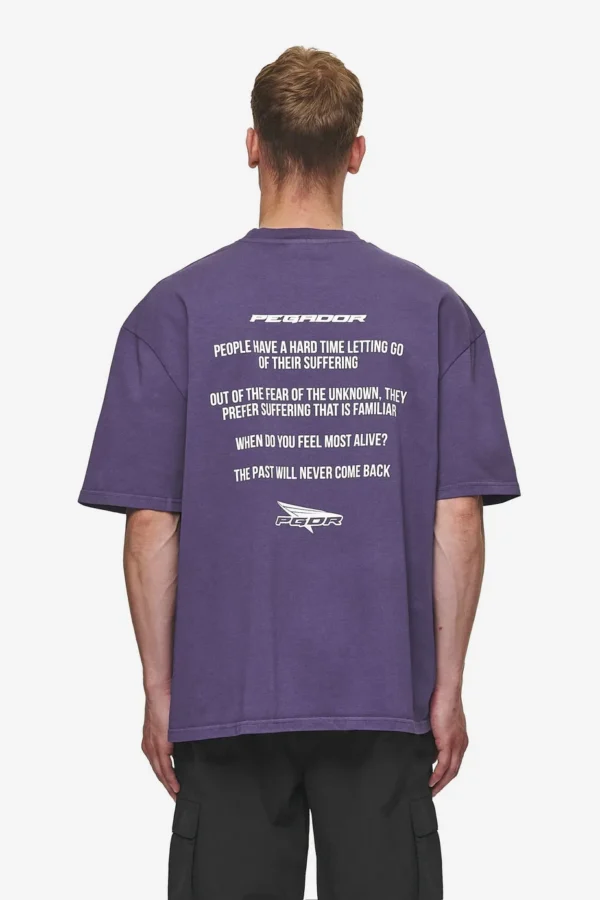 Dubose Oversized Tee Vintage Deep Purple-1