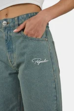 Elina Wide Leg Jeans Washed Vintage Blue-2