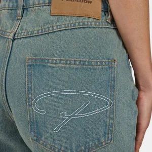 Elina Wide Leg Jeans Washed Vintage Blue-3