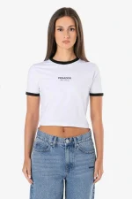 Ella Cropped Baby Tee White