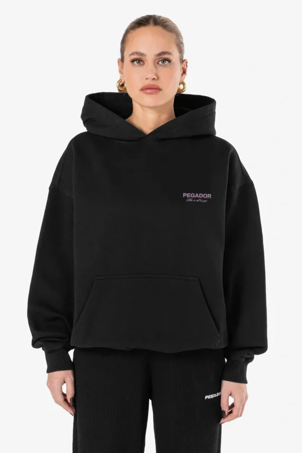 Ella Oversized Hoodie Washed Black