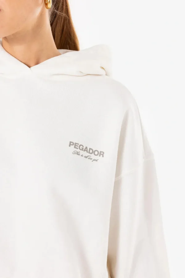 Ella Oversized Hoodie Washed Warm White-2