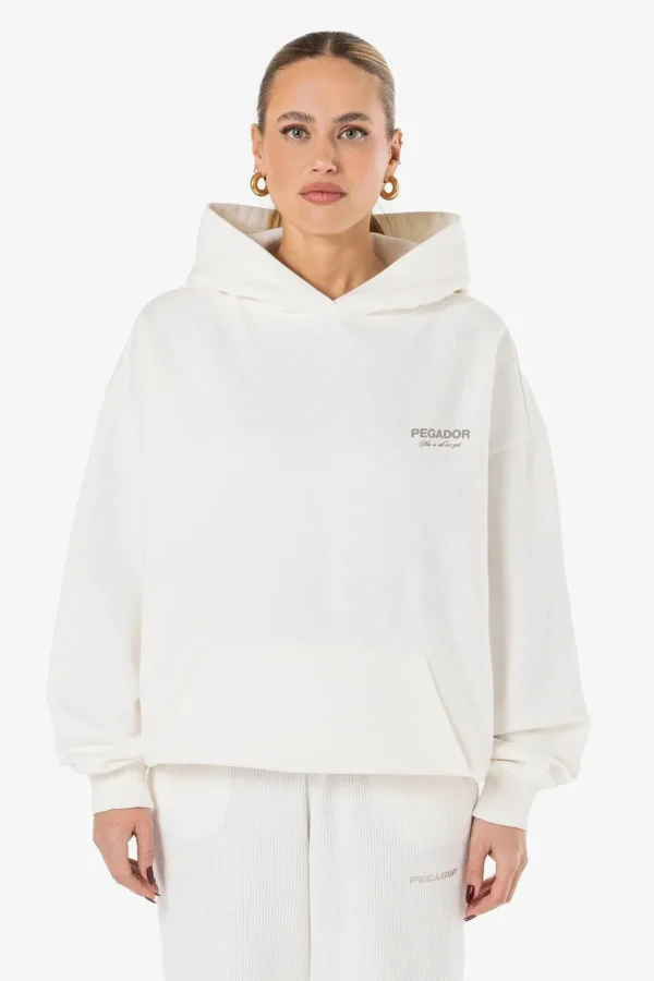 Ella Oversized Hoodie Washed Warm White
