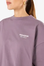 Ella Oversized Tee Washed Dusty Grape-2