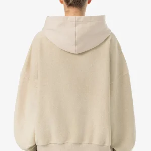Estela Inside-Out Oversized Hoodie Light Beige-1