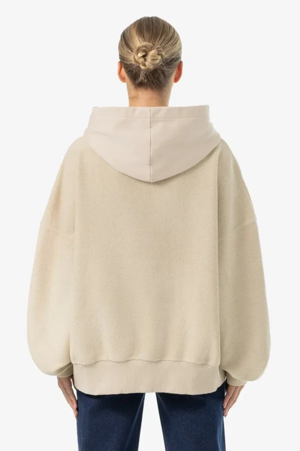 Estela Inside-Out Oversized Hoodie Light Beige-1