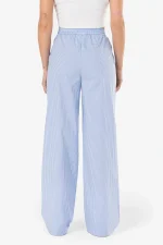 Eva Loose Pants Baby Blue White-1
