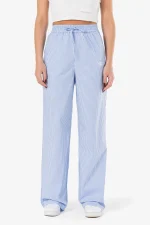 Eva Loose Pants Baby Blue White