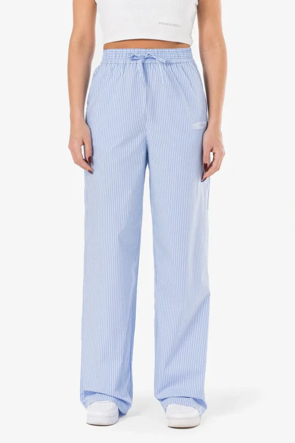 Eva Loose Pants Baby Blue White