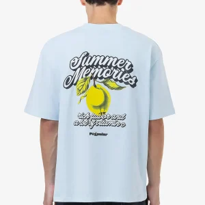 Farren Oversized Tee Washed Baby Blue-1