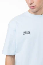 Farren Oversized Tee Washed Baby Blue-3