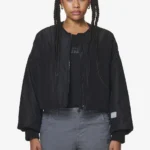 Floro Volume Puffer Bomber Jacket Black
