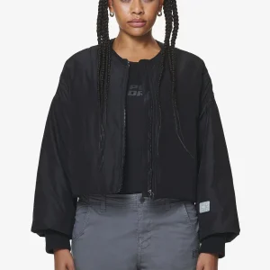 Floro Volume Puffer Bomber Jacket Black