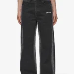 Gina Sprayed Wide Leg Jeans Washed Black White