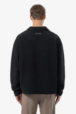 Grand Fleece Collar Longsleeve Black-1