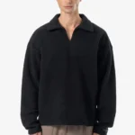 Grand Fleece Collar Longsleeve Black