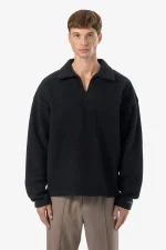 Grand Fleece Collar Longsleeve Black