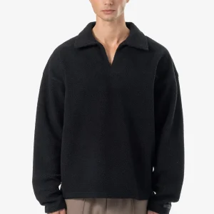 Grand Fleece Collar Longsleeve Black