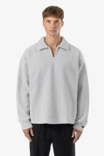 Grand Fleece Collar Longsleeve Clear Grey