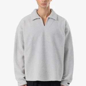 Grand Fleece Collar Longsleeve Clear Grey