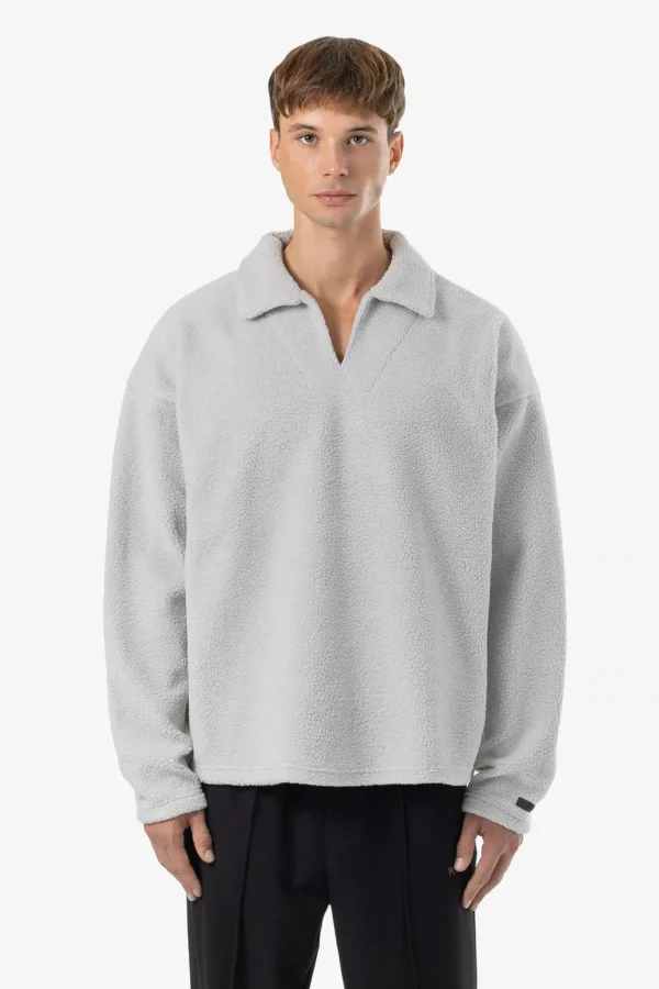 Grand Fleece Collar Longsleeve Clear Grey
