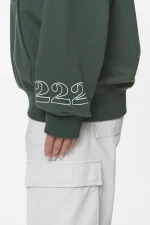 Habo Oversized Hoodie Washed Sage Green-2