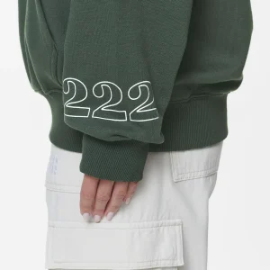 Habo Oversized Hoodie Washed Sage Green-2