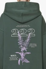 Habo Oversized Hoodie Washed Sage Green-3