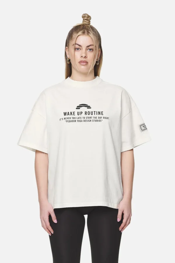 Idalia Heavy Oversized Tee Washed Coconut Milk