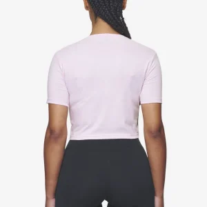 Ines Cropped Baby Tee Washed Bubblegum White Gum-1