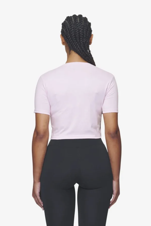Ines Cropped Baby Tee Washed Bubblegum White Gum-1