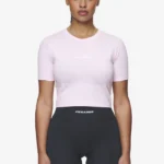 Ines Cropped Baby Tee Washed Bubblegum White Gum-2