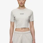 Ines Cropped Baby Tee Washed Moon Grey Black Gum