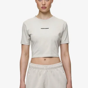 Ines Cropped Baby Tee Washed Moon Grey Black Gum