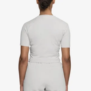 Ines Cropped Baby Tee Washed Sky Grey White Gum-1